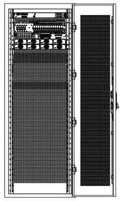 Anti Theft Telecom Energy Cabinet Outdoor 34U 48 Volt DC For 4000m Altitude