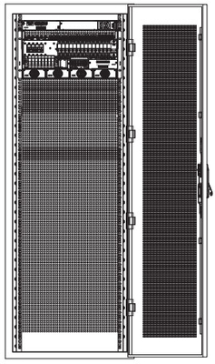 Anti Theft Telecom Equipment Cabinet 200A 34 U 48 Volt For Indoor