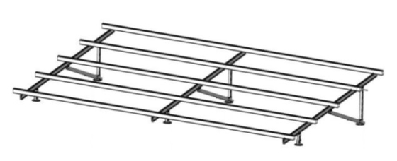 Pole Height 4.5m Solar Panel Support Structure Aluminum Alloy Solar Irradiation
