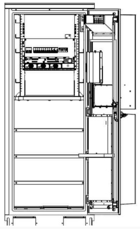 Anti Theft Outdoor Telecommunication Cabinets 450kg 200A 48VDC