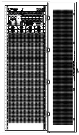 Telecom Black Energy Cabinet Racks IP20 Protection 19 Inch Space LionRock ODM