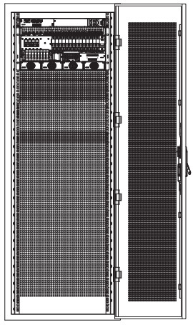 Anti Theft Telecom Equipment Cabinet 200A 34 U 48 Volt For Indoor