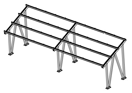 300 Wp PV Support Structure 4.5m Height ODM Aluminum Alloy Material